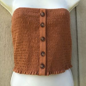 Express Brown Crop Top